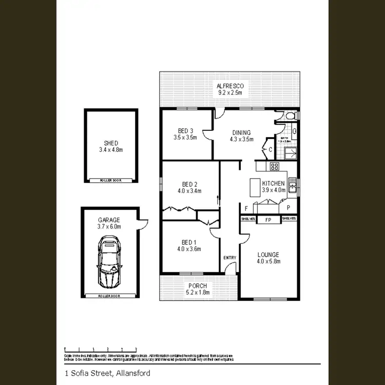 Floorplan of Homely house listing, 1 Sophia Street, Allansford VIC 3277