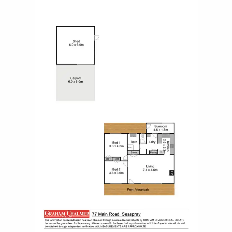 Floorplan of Homely house listing, 77 Main Road, Seaspray VIC 3851