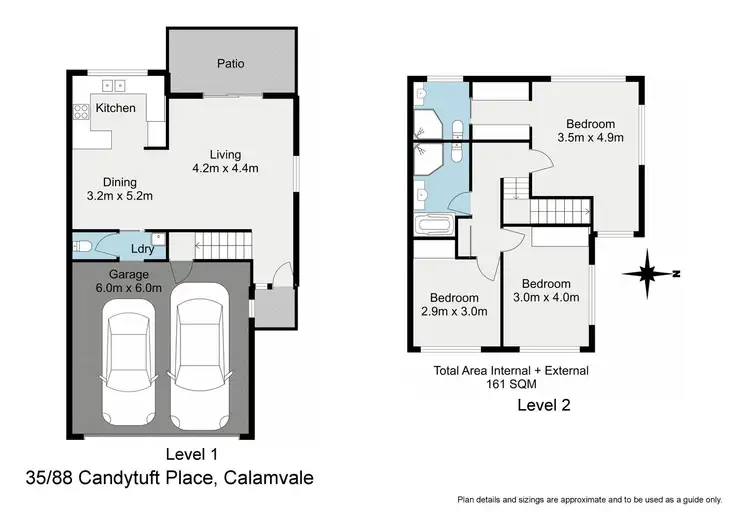 Floorplan of Homely townhouse listing, 35/88 Candytuft Place, Calamvale QLD 4116