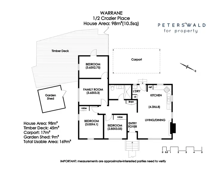 Floorplan of Homely villa listing, 1/2 Crozier Place, Warrane TAS 7018