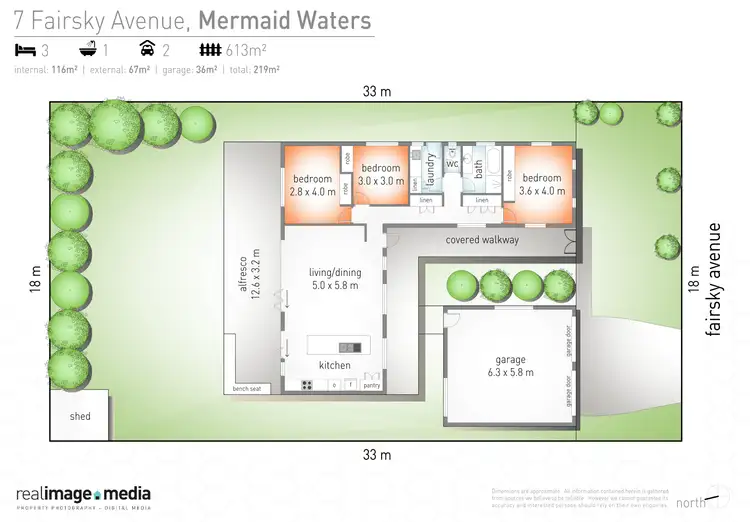 Floorplan of Homely house listing, 7 Fairsky Avenue, Mermaid Waters QLD 4218