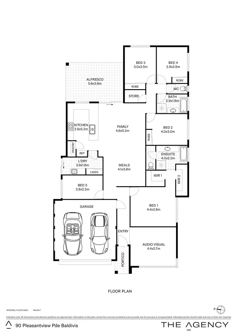 Floorplan of Homely house listing, 90 Pleasantview Parade, Baldivis WA 6171