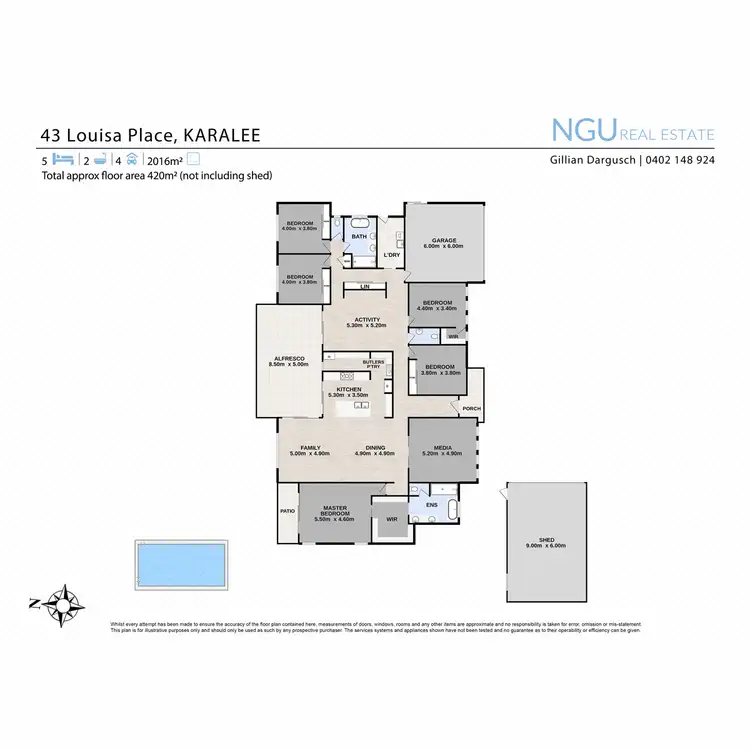 Floorplan of Homely house listing, 43 Louisa Place, Karalee QLD 4306