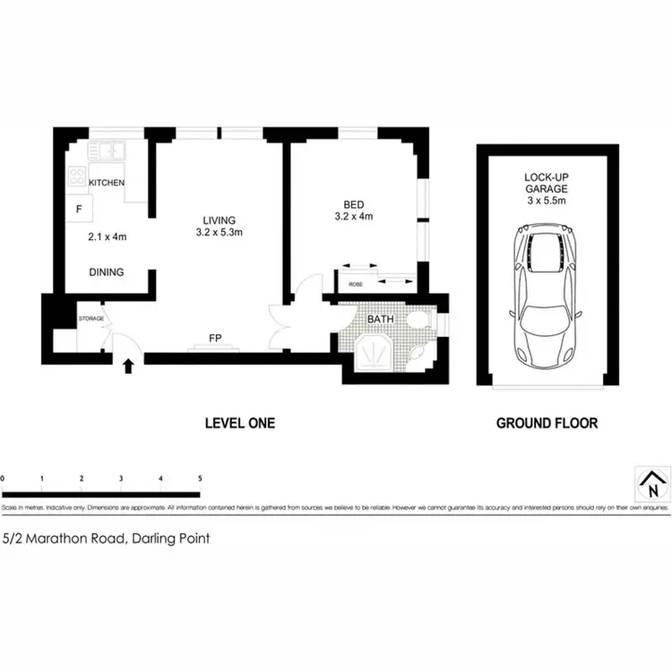 Floorplan of Homely apartment listing, 5/2 Marathon Road, Darling Point NSW 2027