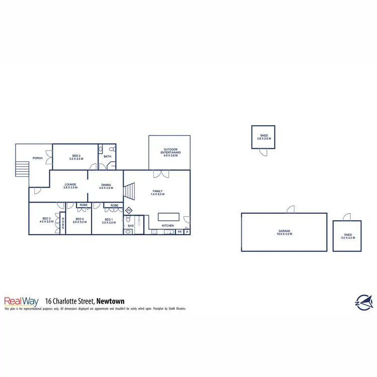 Floorplan of Homely house listing, 16 Charlotte Street, Newtown QLD 4350