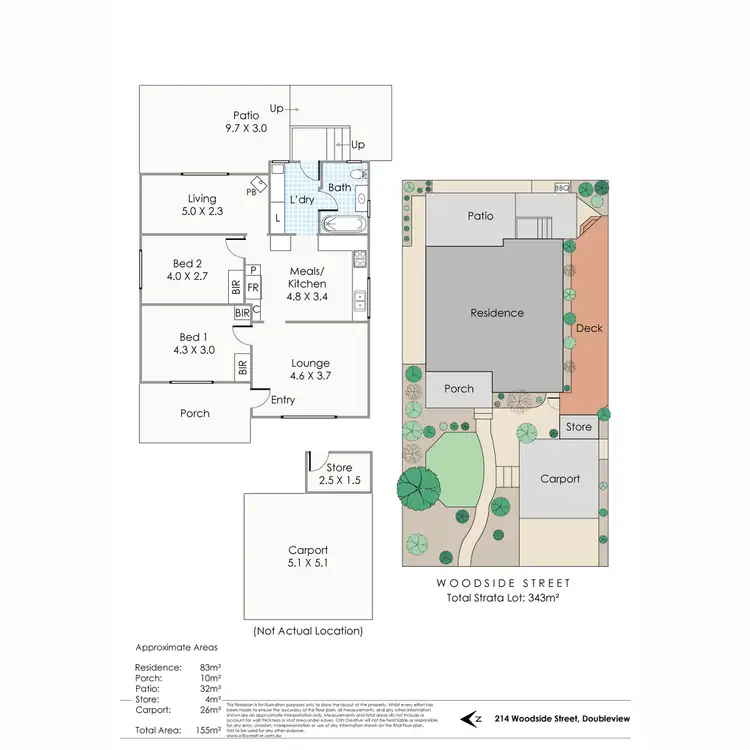 Floorplan of Homely house listing, 214 Woodside Street, Doubleview WA 6018