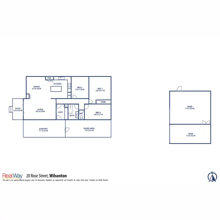 Floorplan of Homely house listing, 20 Rose Street, Wilsonton QLD 4350