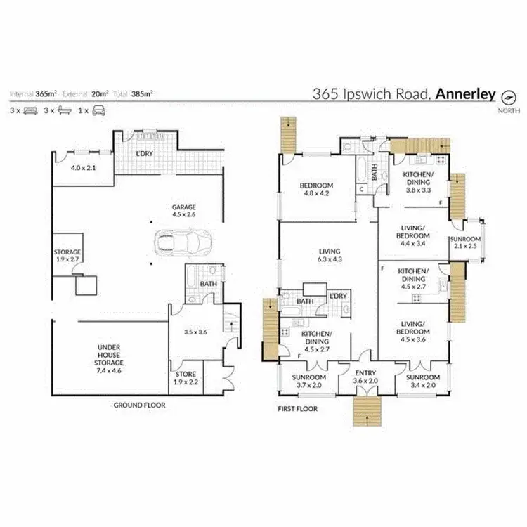 Floorplan of Homely block of units listing, 365 Ipswich Road, Annerley QLD 4103