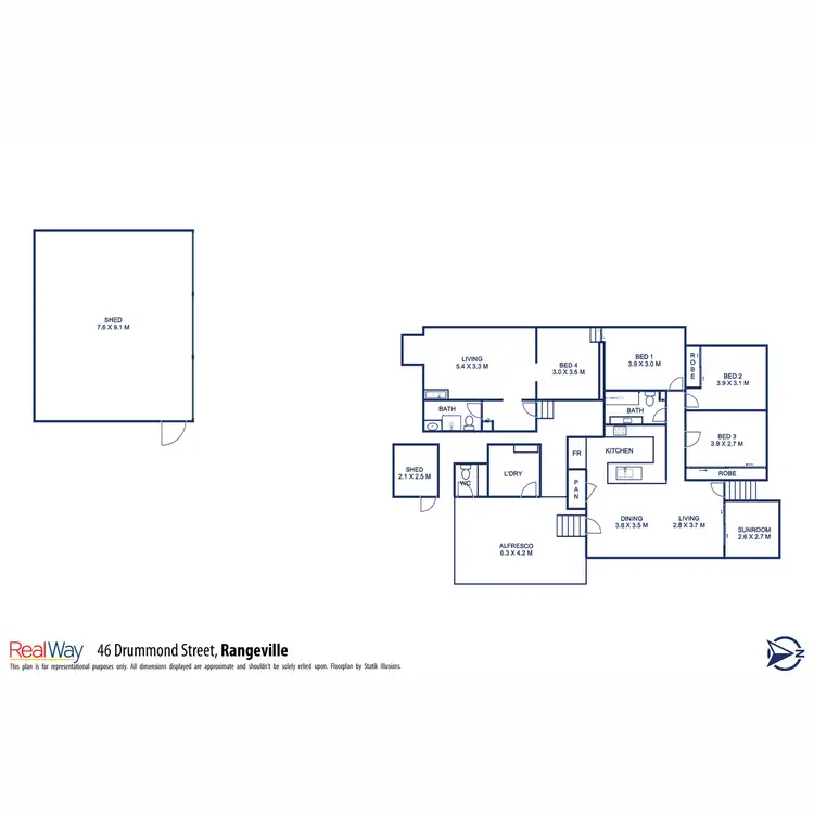 Floorplan of Homely house listing, 46 Drummond Street, Rangeville QLD 4350