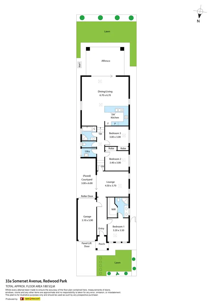 Floorplan of Homely house listing, 33A Somerset Avenue, Redwood Park SA 5097