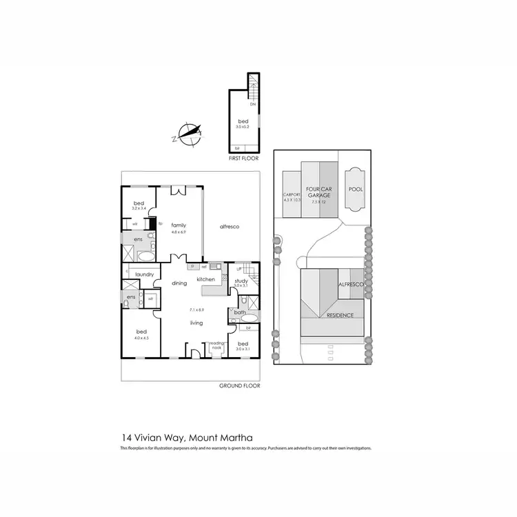 Floorplan of Homely house listing, 14 Vivian Way, Mount Martha VIC 3934