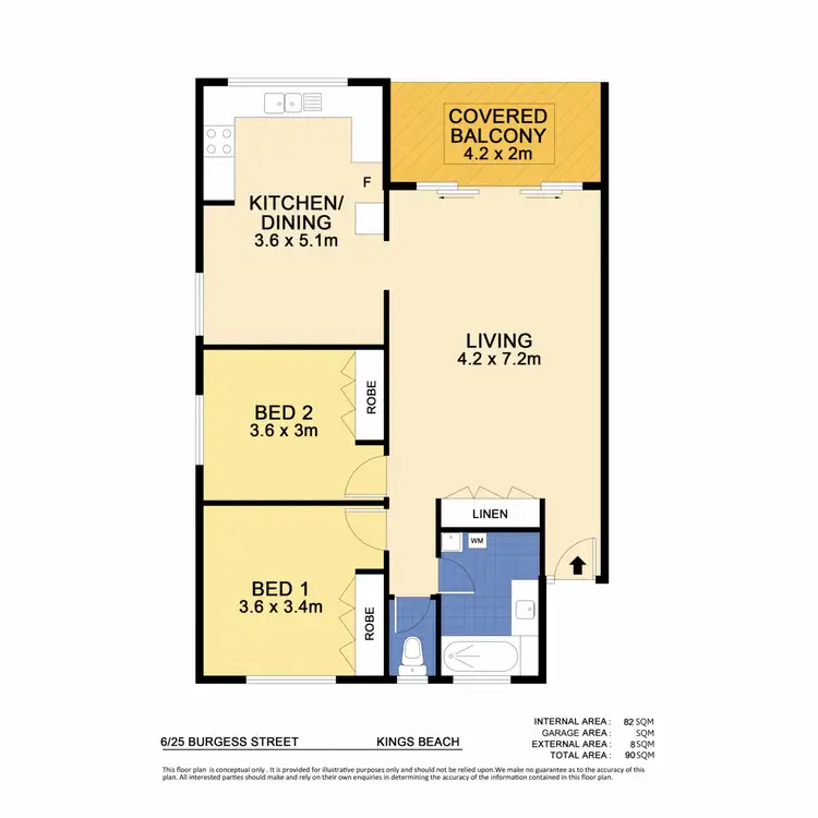Floorplan of Homely unit listing, 6/25 Burgess Street, Kings Beach QLD 4551