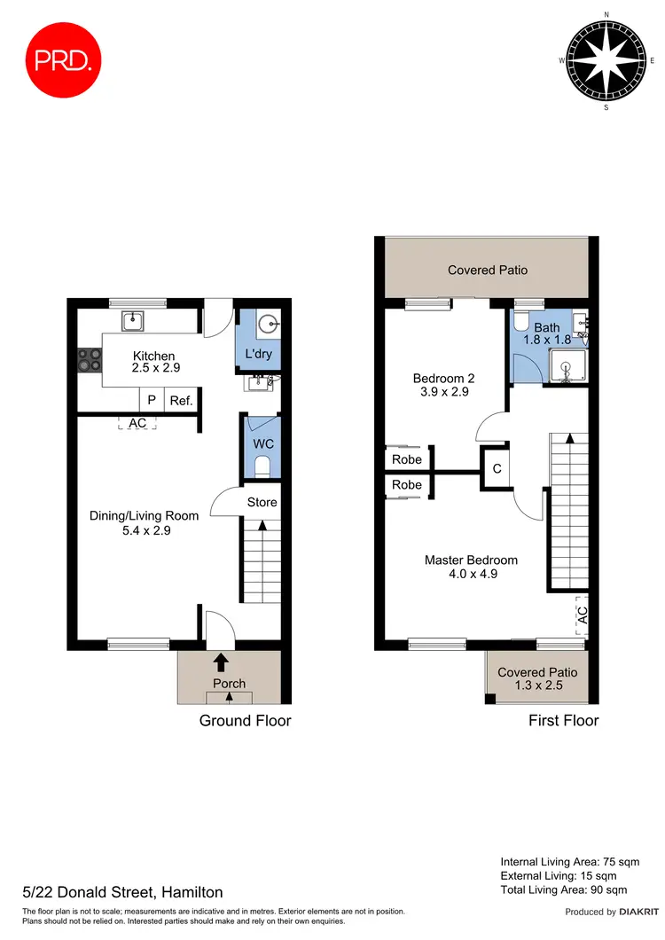 Floorplan of Homely townhouse listing, 5/22 Donald Street, Hamilton NSW 2303