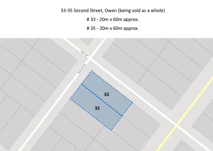Floorplan of Homely land listing, 33-35 Second Street, Owen SA 5460