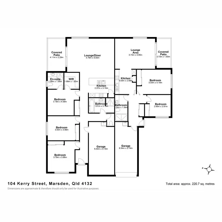 Floorplan of Homely semi-detached listing, 104 Kerry Street, Marsden QLD 4132