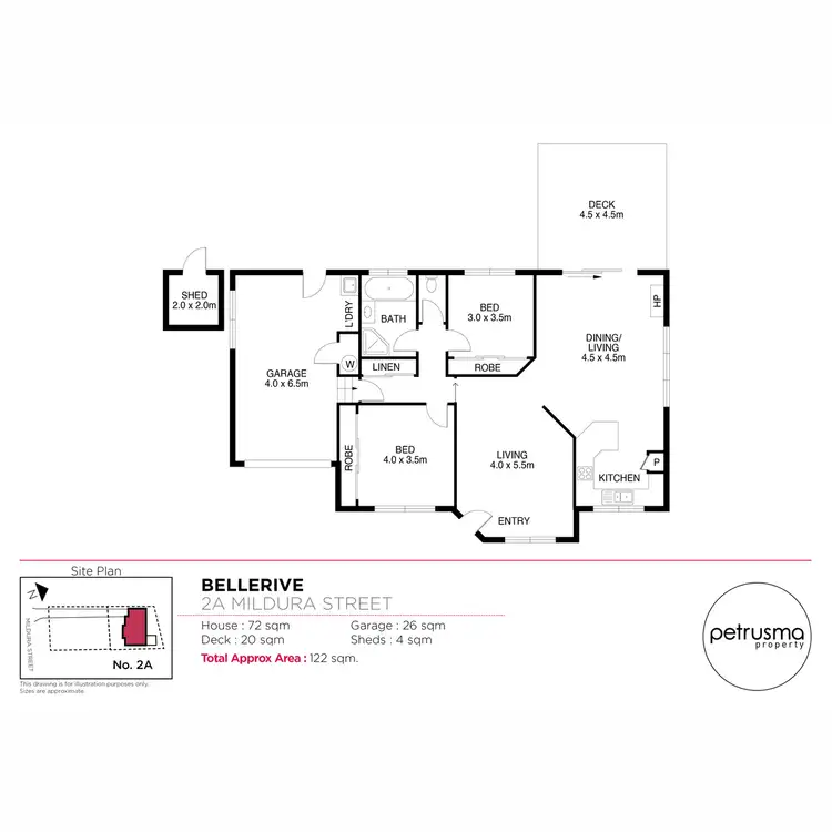 Floorplan of Homely house listing, 2A Mildura Street, Bellerive TAS 7018