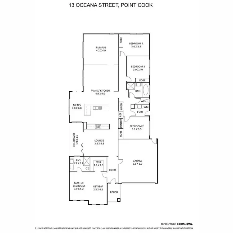 Floorplan of Homely house listing, 13 Oceana Street, Point Cook VIC 3030
