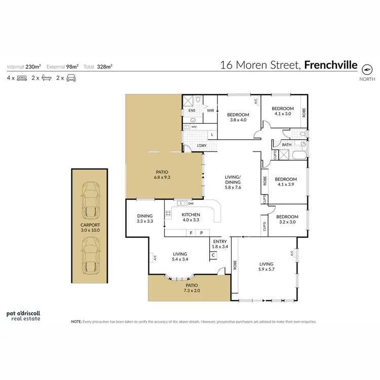 Floorplan of Homely house listing, 16 Moren Street, Frenchville QLD 4701