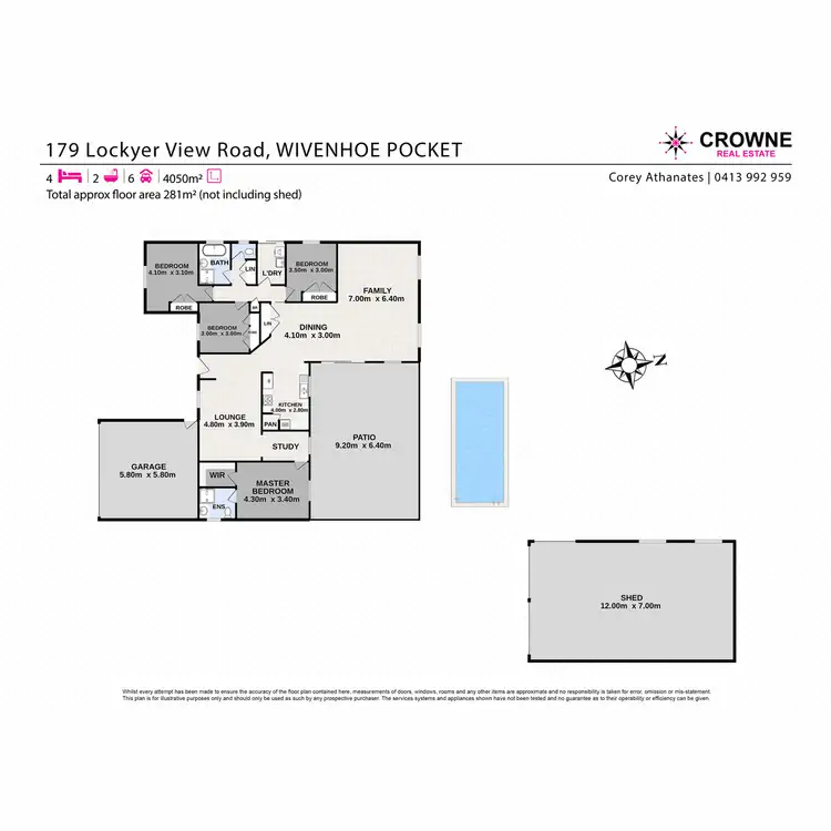 Floorplan of Homely house listing, 179 Lockyer View Road, Wivenhoe Pocket QLD 4306