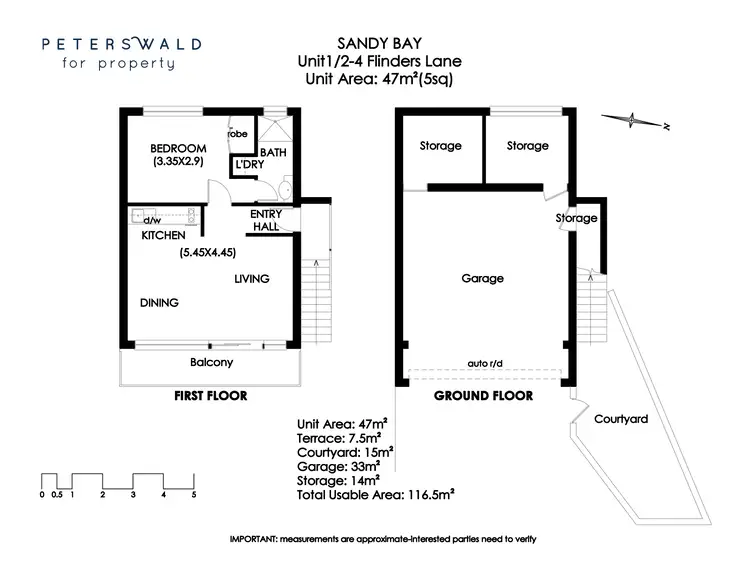 Floorplan of Homely apartment listing, 1/2-4 Flinders Lane, Sandy Bay TAS 7005