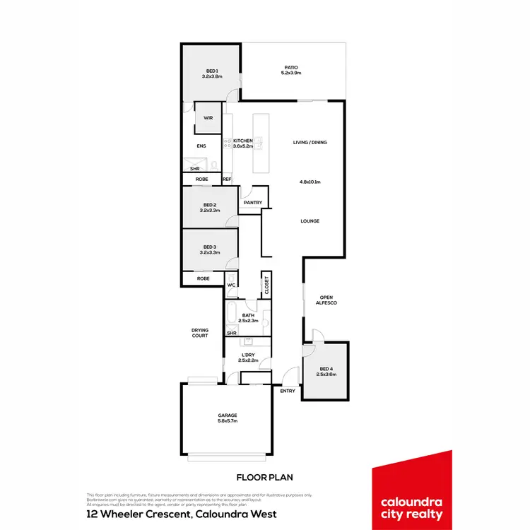 Floorplan of Homely house listing, 12 Wheeler Crescent, Caloundra West QLD 4551