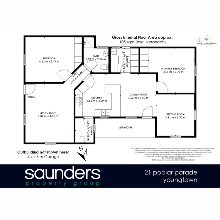 Floorplan of Homely house listing, 21 Poplar Parade, Youngtown TAS 7249