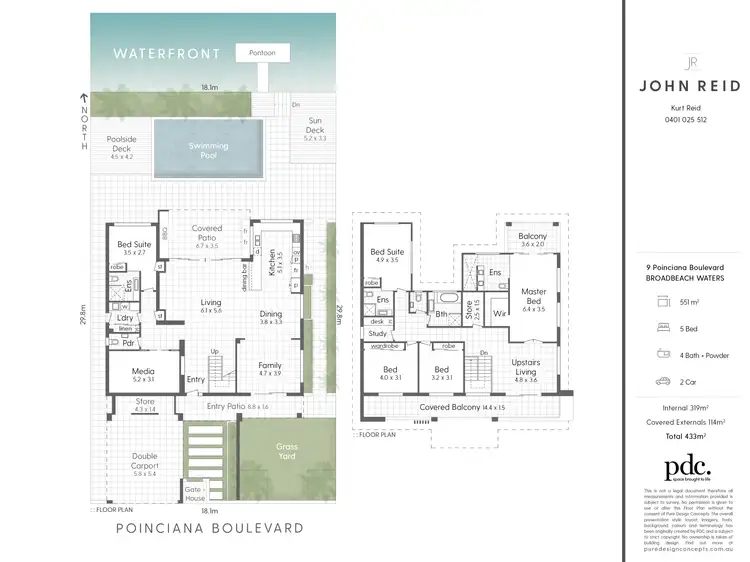 Floorplan of Homely house listing, 9 Poinciana Boulevard, Broadbeach Waters QLD 4218