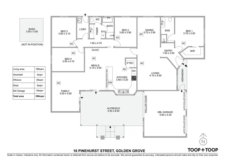 Floorplan of Homely house listing, 16 Pinehurst Street, Golden Grove SA 5125