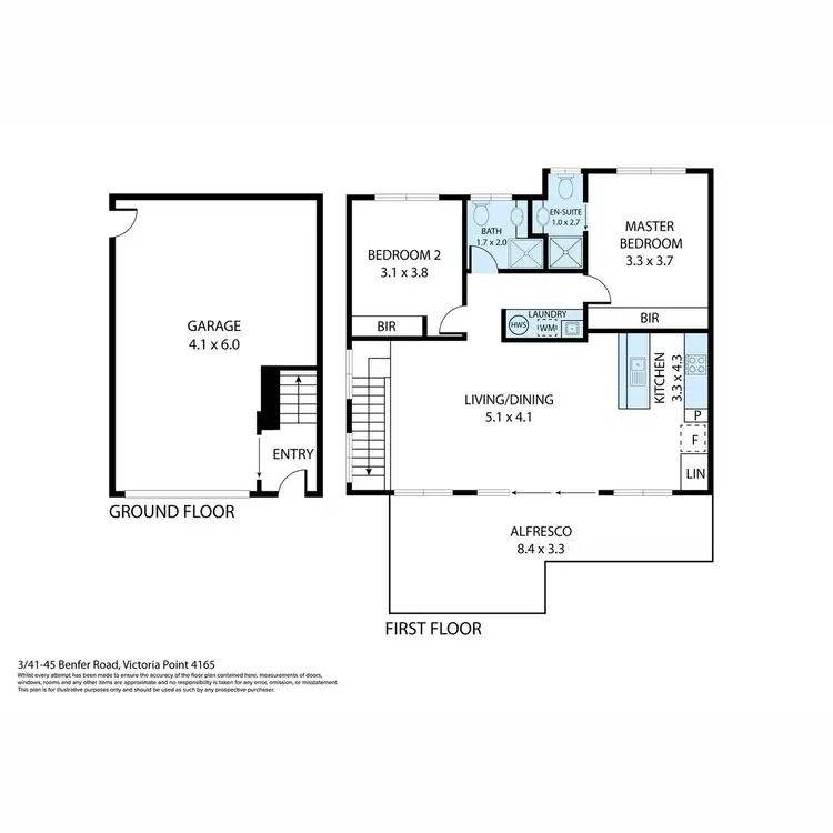 Floorplan of Homely townhouse listing, 3/41-45 Benfer Road, Victoria Point QLD 4165