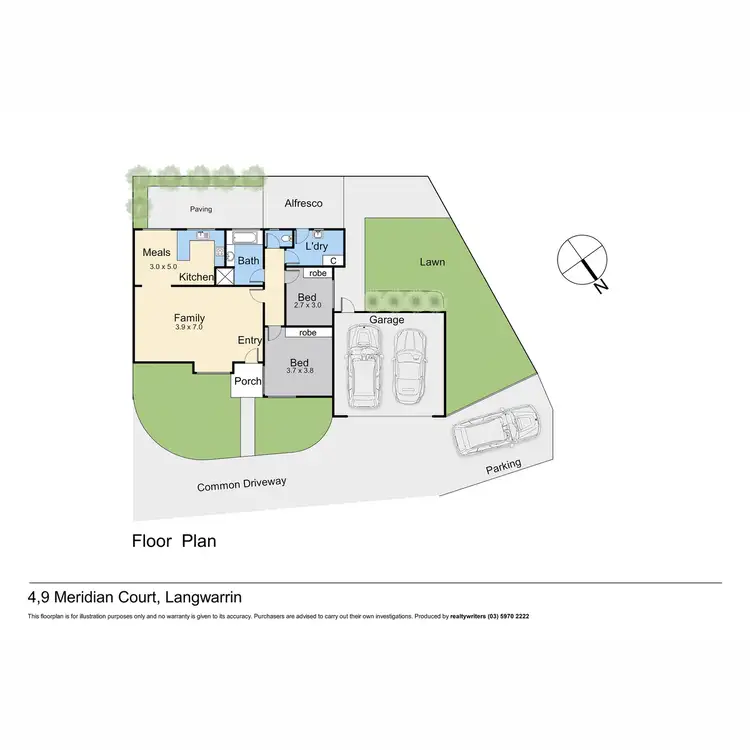 Floorplan of Homely unit listing, 4/9 Meridian Court, Langwarrin VIC 3910