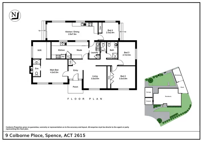 Floorplan of Homely house listing, 9 Colborne Place, Spence ACT 2615
