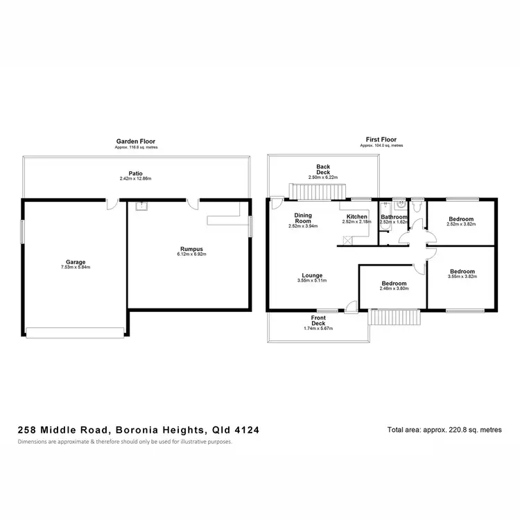 Floorplan of Homely house listing, 258 Middle Road, Boronia Heights QLD 4124