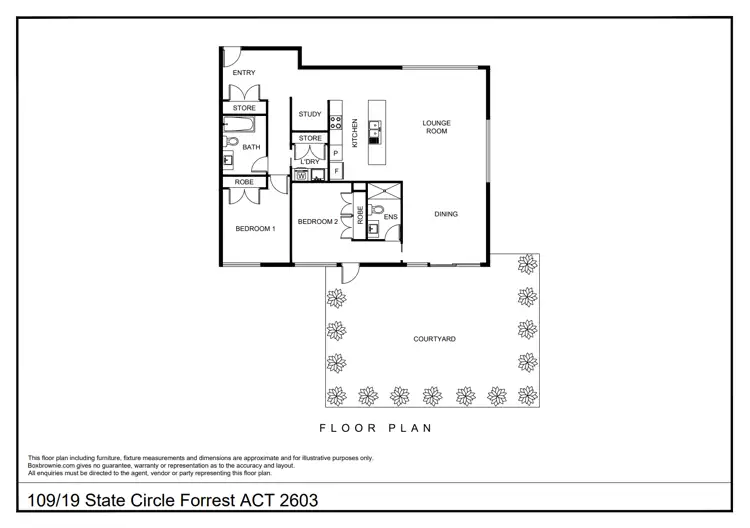 Floorplan of Homely unit listing, 109/19 State Circle, Forrest ACT 2603