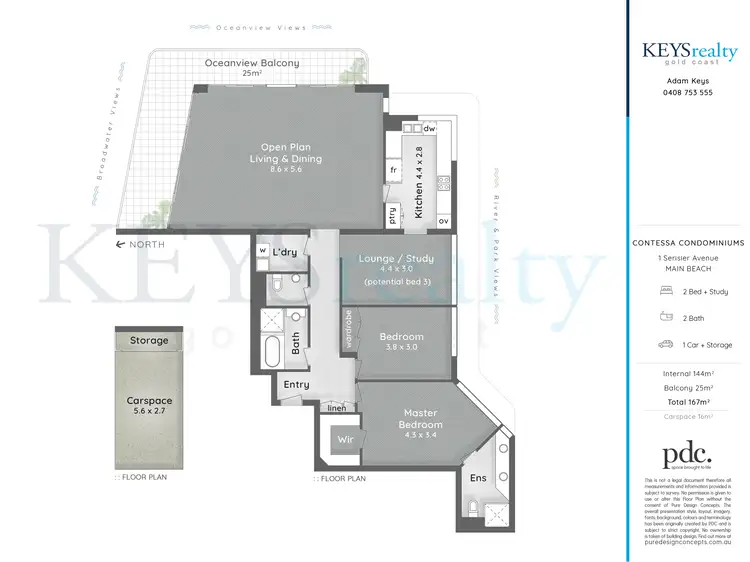 Floorplan of Homely apartment listing, 74/1 Serisier Avenue, Main Beach QLD 4217