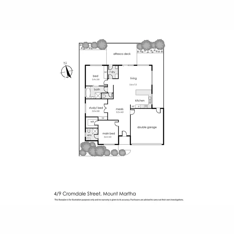 Floorplan of Homely unit listing, 4/9 Cromdale Street, Mount Martha VIC 3934