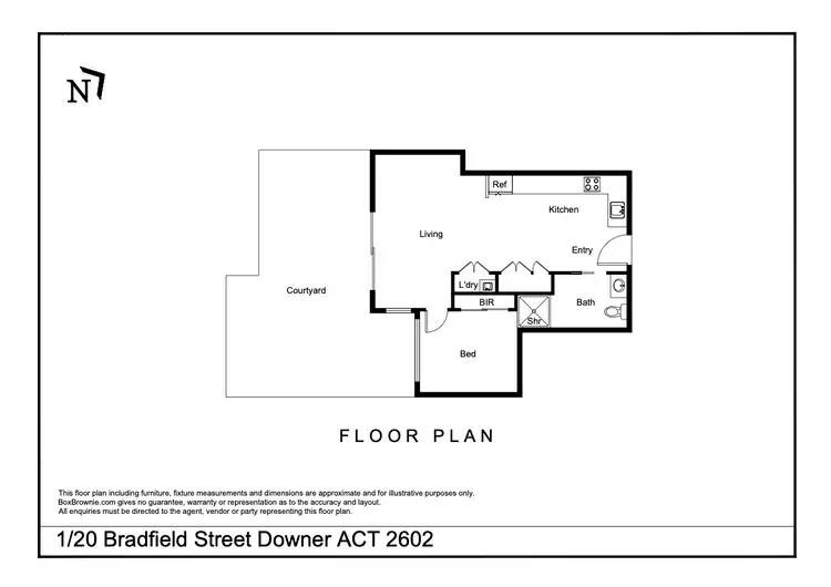 Floorplan of Homely apartment listing, 1/20 Bradfield Street, Downer ACT 2602