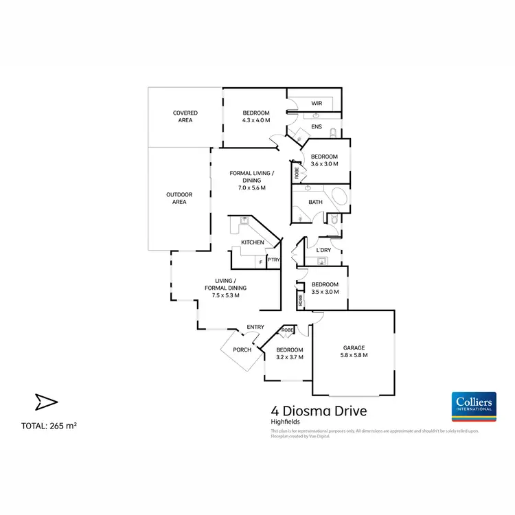 Floorplan of Homely house listing, 4 Diosma Drive, Highfields QLD 4352