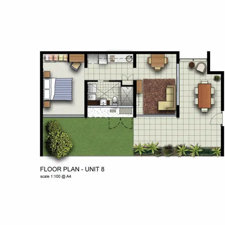 Floorplan of Homely apartment listing, 8/2 Ballymore Street, Kelvin Grove QLD 4059