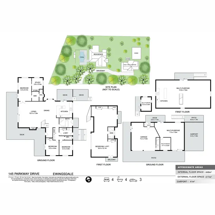 Floorplan of Homely house listing, 145 Parkway Drive, Ewingsdale NSW 2481