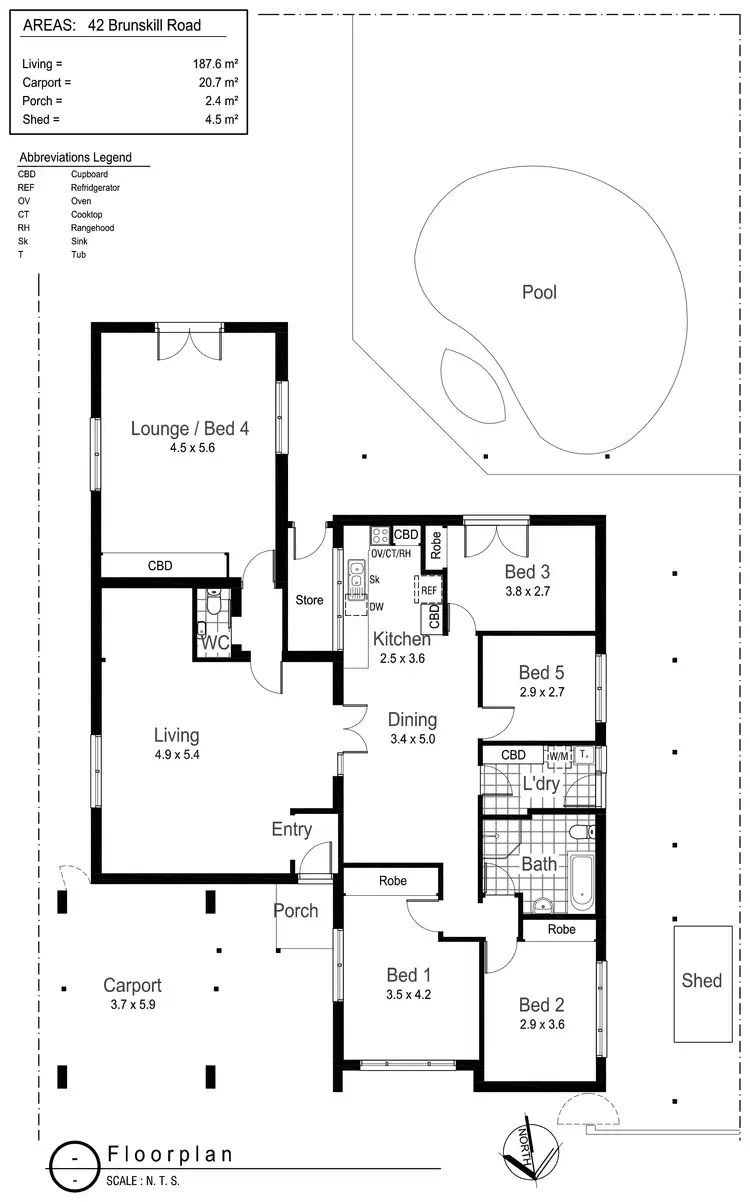 Floorplan of Homely house listing, 42 Brunskill Road, Lake Albert NSW 2650