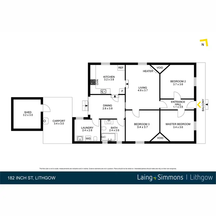 Floorplan of Homely house listing, 182 Inch Street, Lithgow NSW 2790