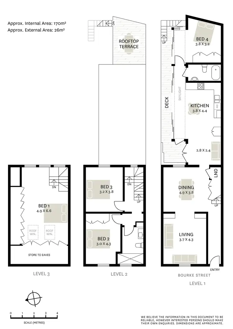 Floorplan of Homely terrace listing, 172 Bourke Street, Darlinghurst NSW 2010