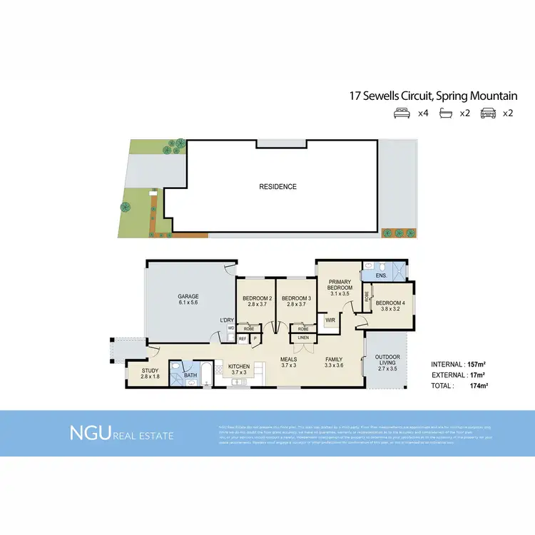 Floorplan of Homely house listing, 17 Sewells Circuit, Spring Mountain QLD 4300
