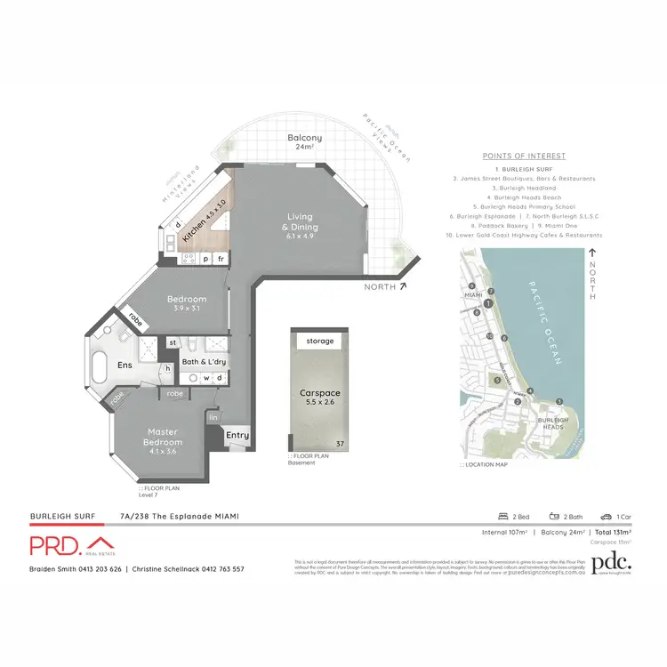 Floorplan of Homely apartment listing, 7A/238 The Esplanade, Burleigh Heads QLD 4220