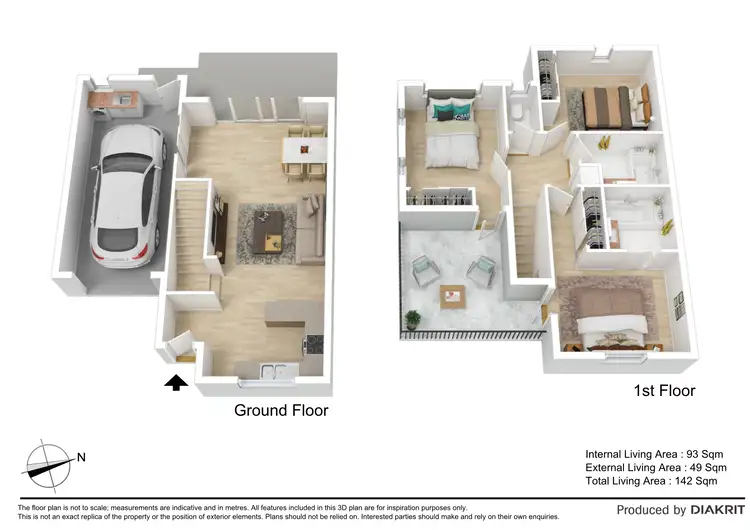 Floorplan of Homely townhouse listing, 2/27 Grasspan Street, Zillmere QLD 4034