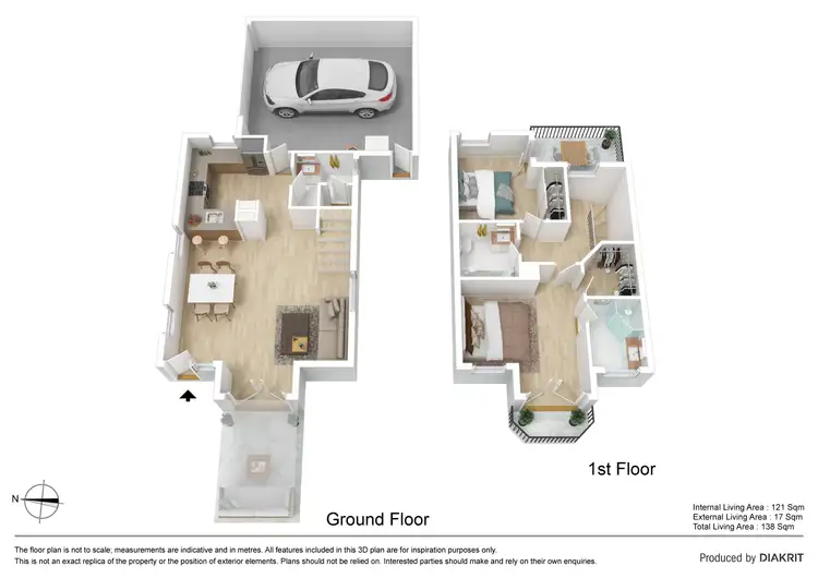 Floorplan of Homely townhouse listing, 1/37 View Street, Wooloowin QLD 4030
