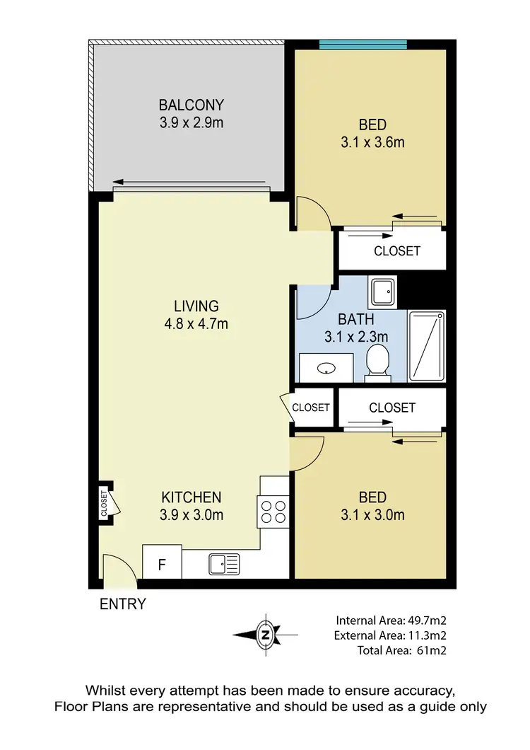 Floorplan of Homely unit listing, 16/11 Lyons Tce, Windsor QLD 4030