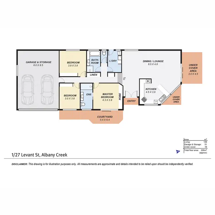 Floorplan of Homely villa listing, 27A Levant Street, Albany Creek QLD 4035