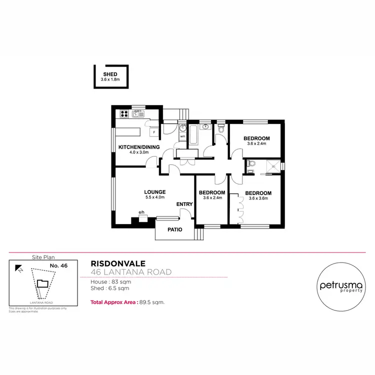 Floorplan of Homely house listing, 46 Lantana Road, Risdon Vale TAS 7016
