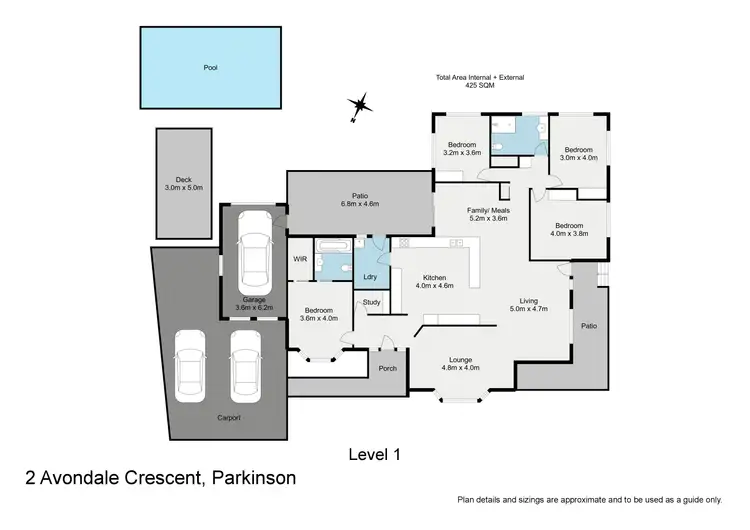 Floorplan of Homely house listing, 2 Avondale Crescent, Parkinson QLD 4115